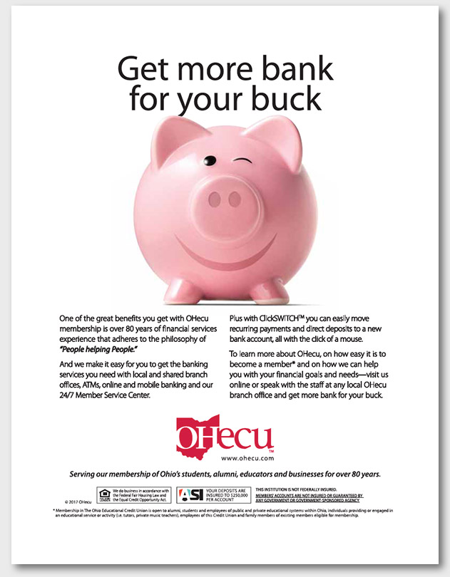 OHecu Get more bank for your buck ad